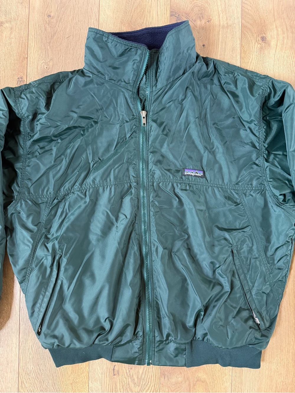 Vintage Patagonia Fleece Lined 90s Bomber Jacket Mens Size Large Forest Green